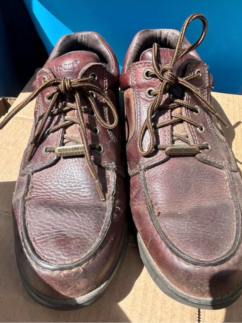 Rockport Men’s Brown Leather Casual Lace-Up Shoes